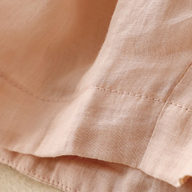 Buddha Stones刺繍柄レディースコットンリネンハーレムパンツ（ポケット付き） - image 12