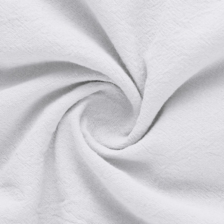 Buddha Stones無地 夏 半袖 ハーフボタン リネン メンズシャツ - image 10