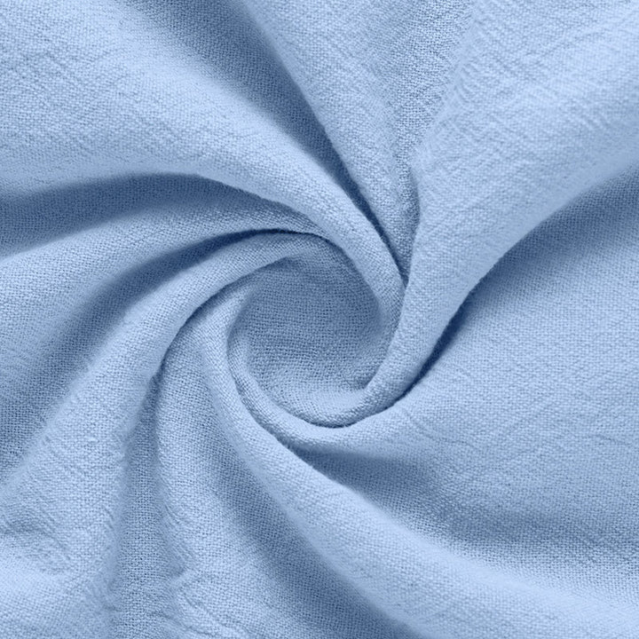 Buddha Stones無地 夏 半袖 ハーフボタン リネン メンズシャツ - image 22