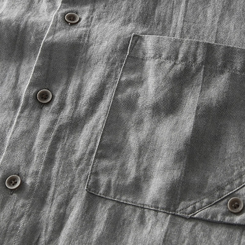 Buddha Stonesサマーボタン 半袖 ラミー リネン コットン メンズシャツ - image 6