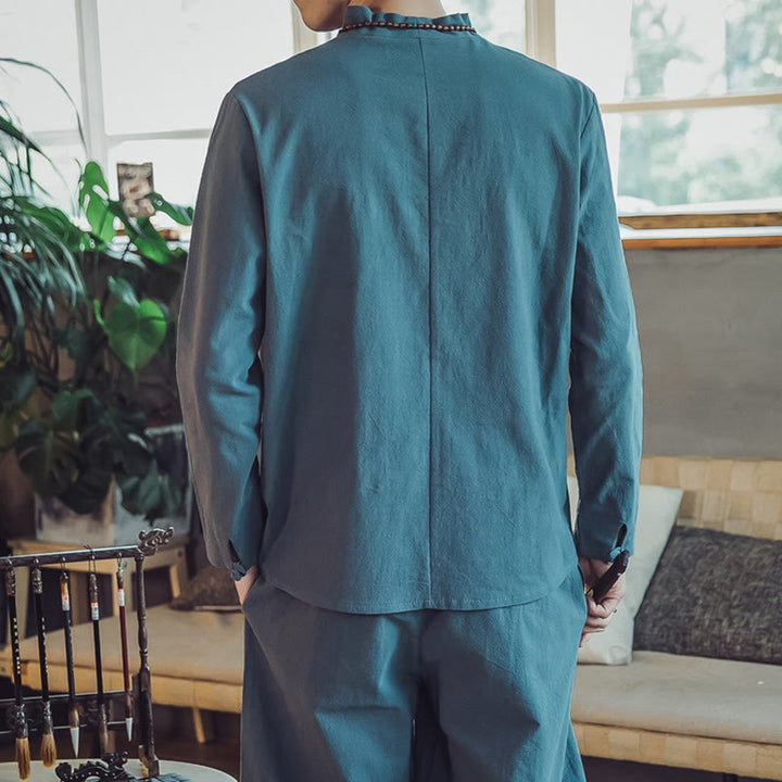 Buddha Stonesコットンシャツ 足首丈パンツ ポケット付き メンズ 瞑想用クロスセット 2点セット - image 23