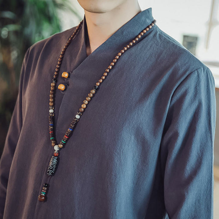 Buddha Stonesコットンシャツ 足首丈パンツ ポケット付き メンズ 瞑想用クロスセット 2点セット - image 44