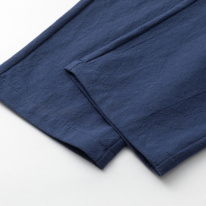 Buddha Stones2点セット 漢字鶴柄 コットンシャツパンツ ポケット付き メンズ 瞑想用布セット - image 14