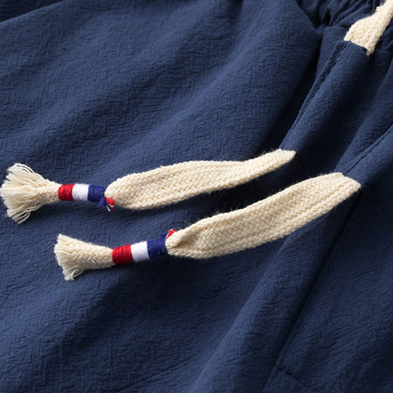 Buddha Stones2点セット 漢字鶴柄 コットンシャツパンツ ポケット付き メンズ 瞑想用布セット - image 11