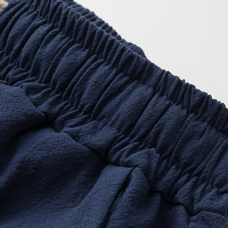 Buddha Stones2点セット 漢字鶴柄 コットンシャツパンツ ポケット付き メンズ 瞑想用布セット - image 10