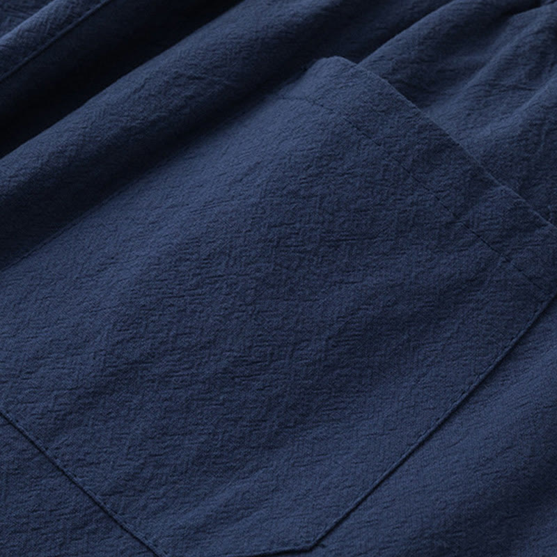 Buddha Stones2点セット 漢字鶴柄 コットンシャツパンツ ポケット付き メンズ 瞑想用布セット - image 13