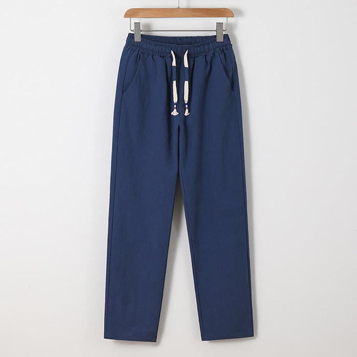 Buddha Stones2点セット 漢字鶴柄 コットンシャツパンツ ポケット付き メンズ 瞑想用布セット - image 6