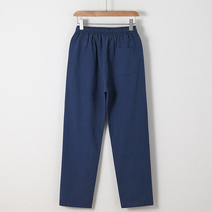 Buddha Stones2点セット 漢字鶴柄 コットンシャツパンツ ポケット付き メンズ 瞑想用布セット - image 7