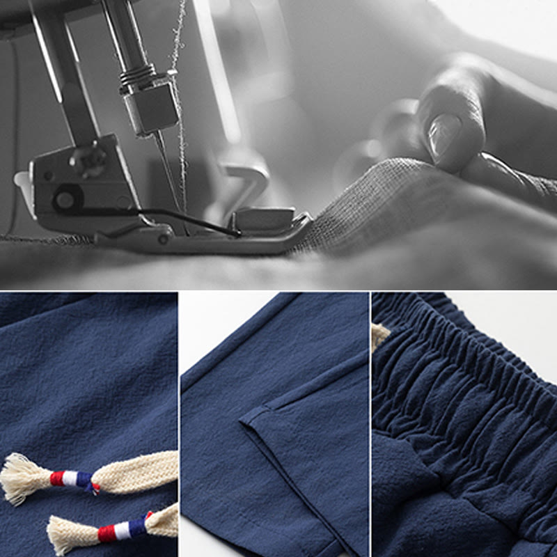 Buddha Stones2点セット 漢字鶴柄 コットンシャツパンツ ポケット付き メンズ 瞑想用布セット - image 15