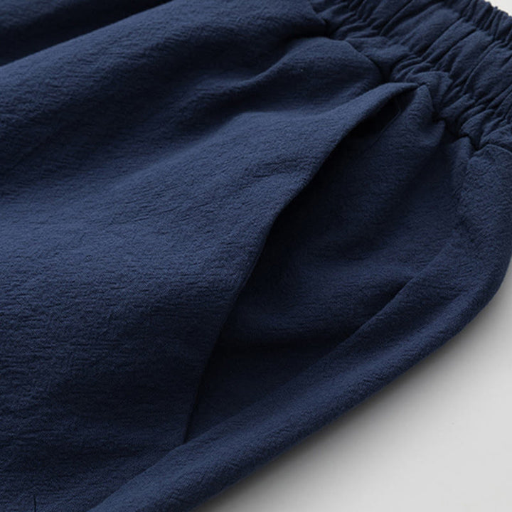 Buddha Stones2点セット 漢字鶴柄 コットンシャツパンツ ポケット付き メンズ 瞑想用布セット - image 9