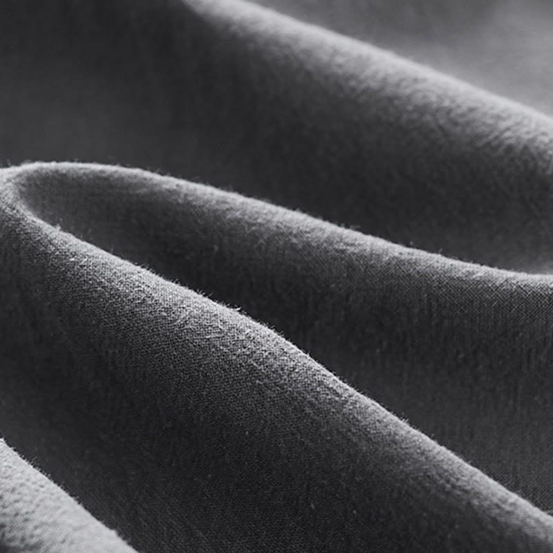 Buddha Stones 2点 Vネック コットン 半袖シャツ パンツ ポケット付き メンズ 瞑想用クロスセット - image 15