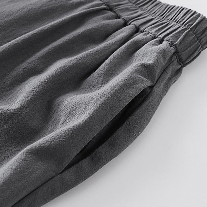 Buddha Stones 2点 Vネック コットン 半袖シャツ パンツ ポケット付き メンズ 瞑想用クロスセット - image 13