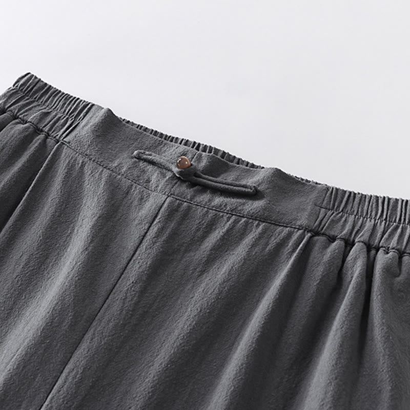 Buddha Stones 2点 Vネック コットン 半袖シャツ パンツ ポケット付き メンズ 瞑想用クロスセット - image 11