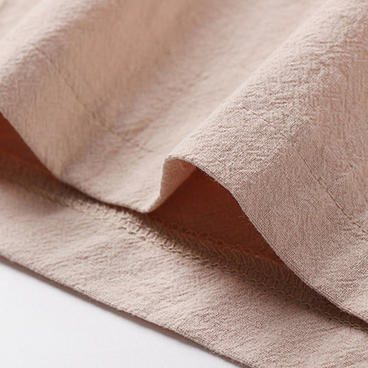 Buddha Stonesヴィンテージプレーンチャイニーズフロッグボタンコットン長袖メンズシャツ - image 9