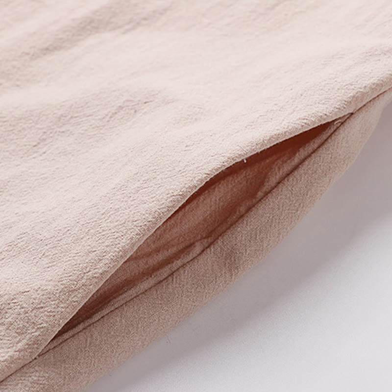 Buddha Stonesヴィンテージプレーンチャイニーズフロッグボタンコットン長袖メンズシャツ - image 10