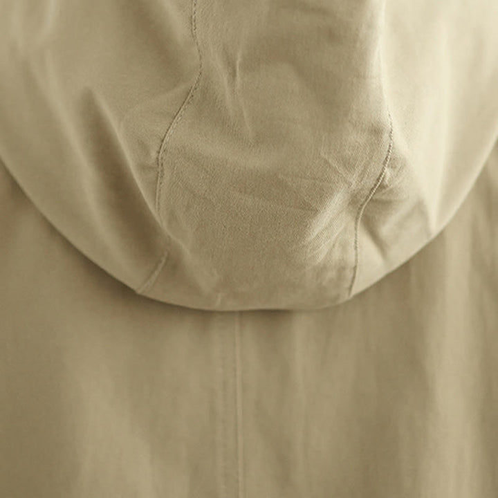 Buddha Stones秋冬ヴィンテージパーカー レディース コットンリネンジャケット フロントポケット付き - image 12