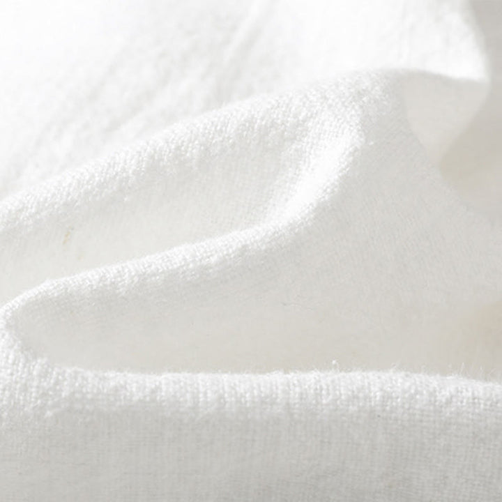 Buddha Stones春 無地 シンプル 裾スリットデザイン コットンリネン レディース シャツ - image 15