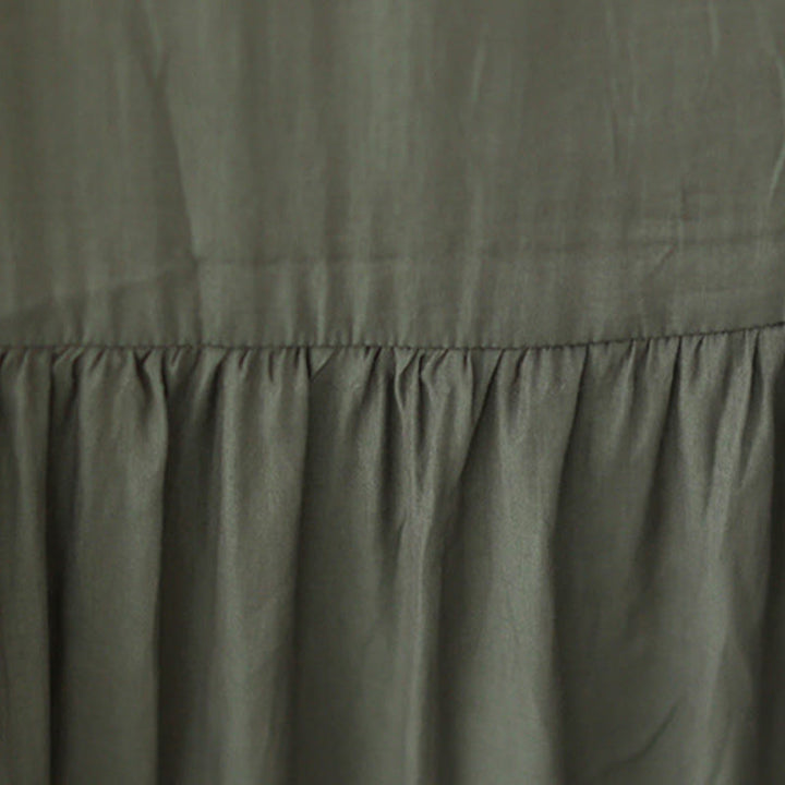 Buddha Stonesカジュアル 無地 両面スタイル ドレス シフォン ミディドレス ポケット付き - image 16