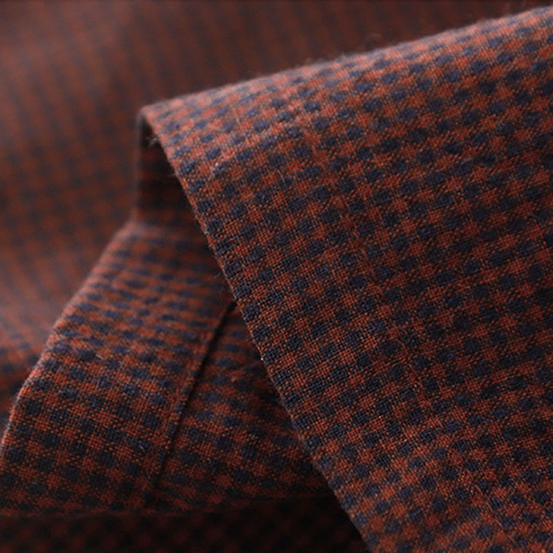 Buddha Stonesカジュアル 無地 フロッグボタン コットン ミディドレス ポケット付き - image 4