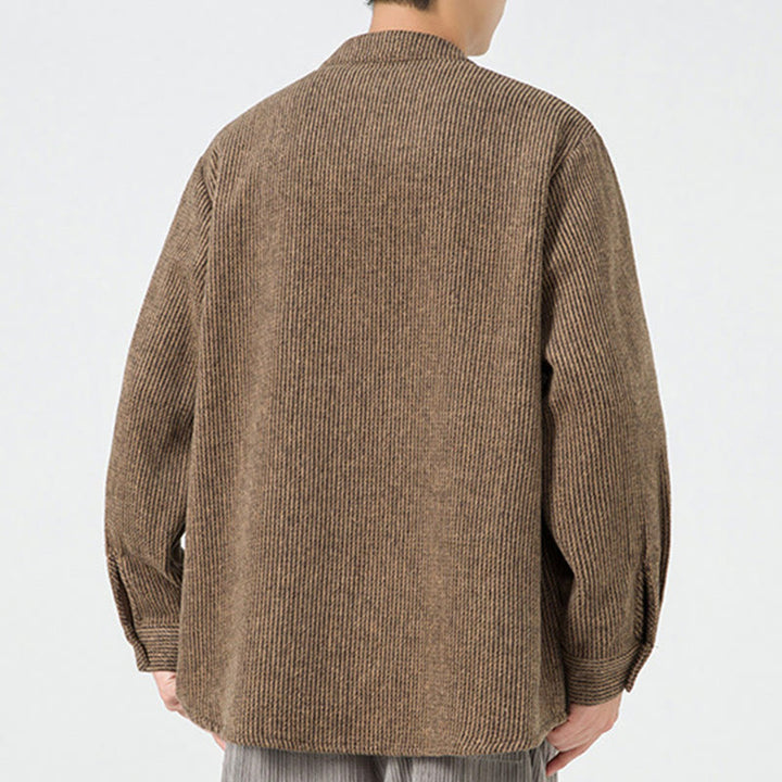 Buddha Stones長袖 カエルボタンデザイン メンズ コットンジャケット シャツ ポケット付き - image 25