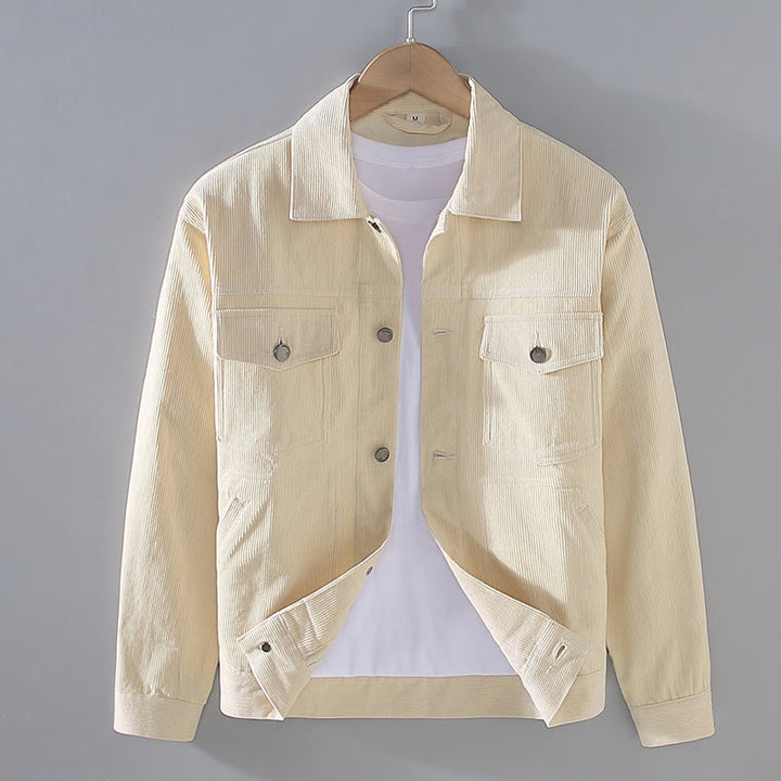 Buddha Stones無地 長袖 ボタンデザイン メンズ コットンジャケット シャツ ポケット付き - オールドレース - US/UK/AU42、 EU52 (3XL) - image 0