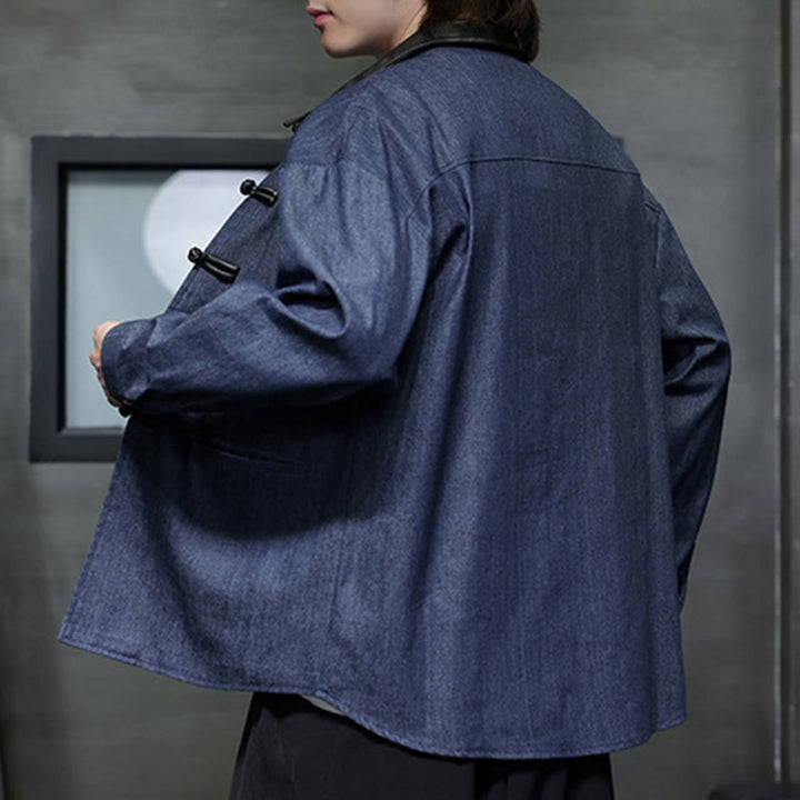 Buddha Stonesメンズ フロッグボタン コットン 長袖シャツ ポケット付き - image 7