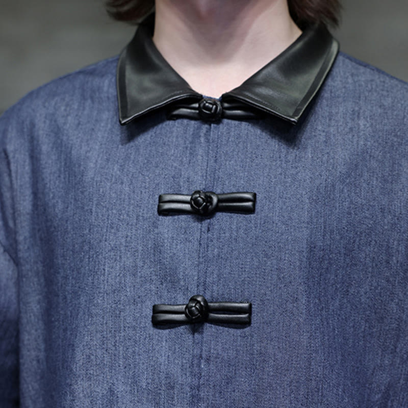 Buddha Stonesメンズ フロッグボタン コットン 長袖シャツ ポケット付き - image 11