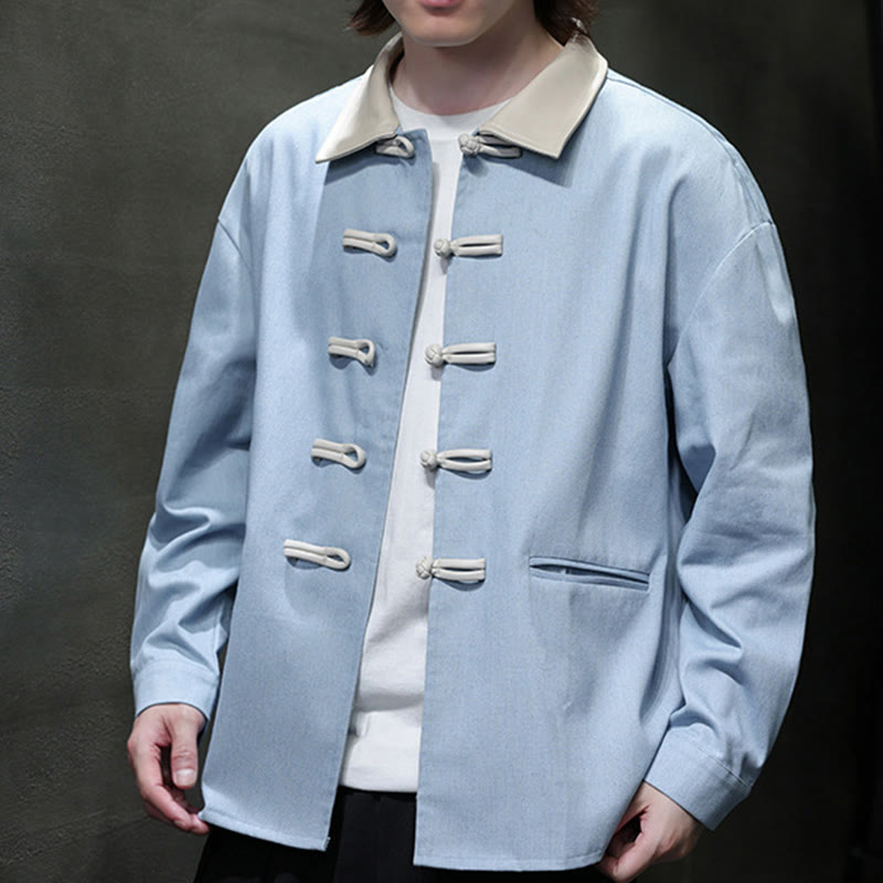 Buddha Stonesメンズ フロッグボタン コットン 長袖シャツ ポケット付き - image 19