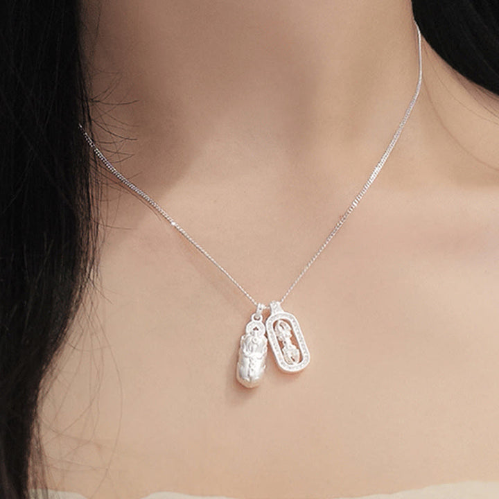 Buddha Stones925 スターリングシルバー ミニ 貔貅 ドルジェ ヴァジュラ 富のネックレス ペンダント - image 9