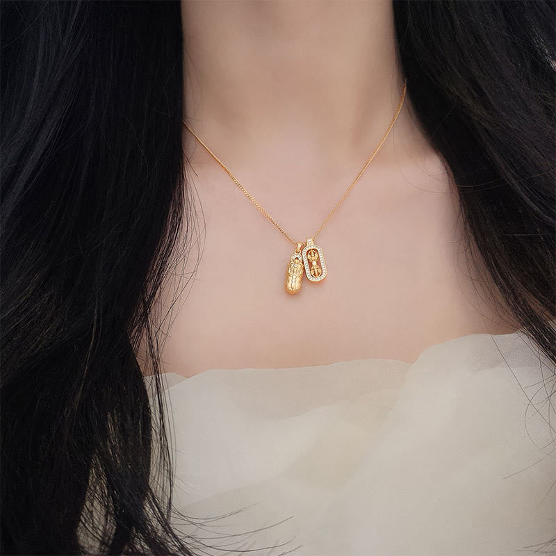 Buddha Stones925 スターリングシルバー ミニ 貔貅 ドルジェ ヴァジュラ 富のネックレス ペンダント - image 2