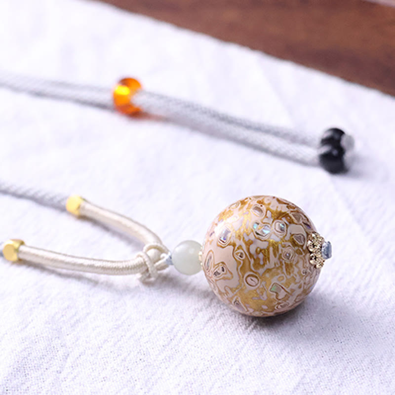 Buddha Stones黒檀カラフル 漆工芸 ビーズ 落ち着いたネックレス ペンダント - image 12