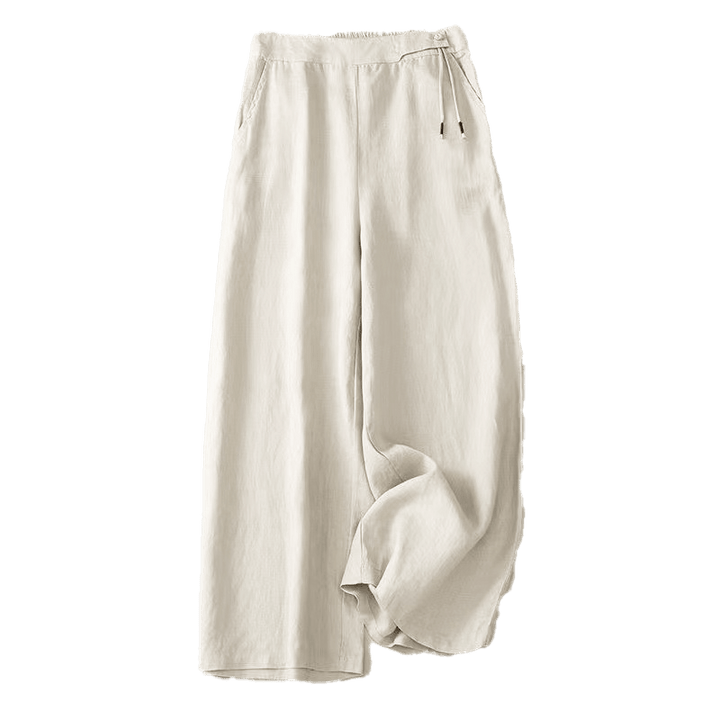 Buddha Stonesカジュアル 無地 ワンボタン コットン レディース ワイドレッグパンツ ポケット付き - image 16