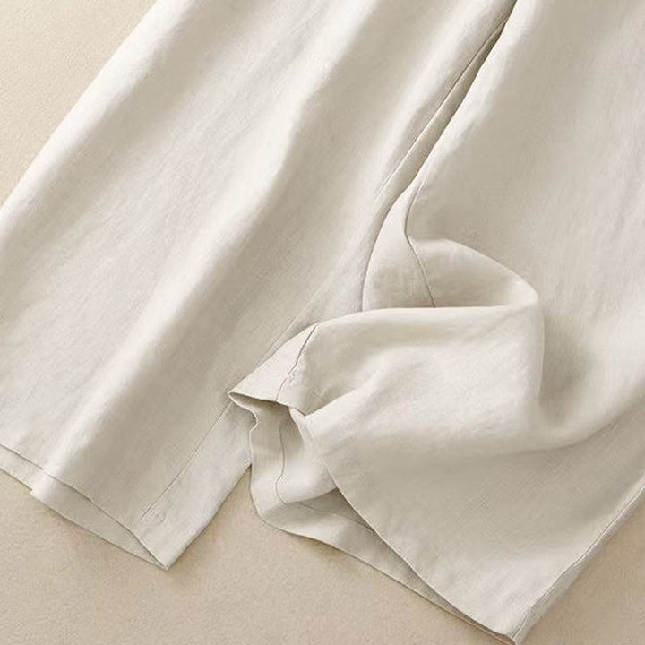 Buddha Stonesカジュアル 無地 ワンボタン レディース カプリ ワイドレッグ パンツ ポケット付き - image 19