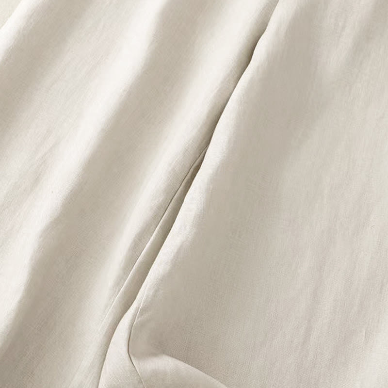 Buddha Stonesカジュアル 無地 ワンボタン レディース カプリ ワイドレッグ パンツ ポケット付き - image 17