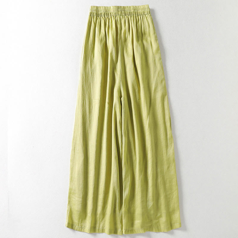 Buddha Stones無地 レースアップ レディース ワイドレッグパンツ - image 12