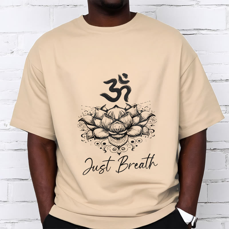 Buddha Stonesカジュアルオームシンボル蓮の花柄コットンTシャツ - image 11