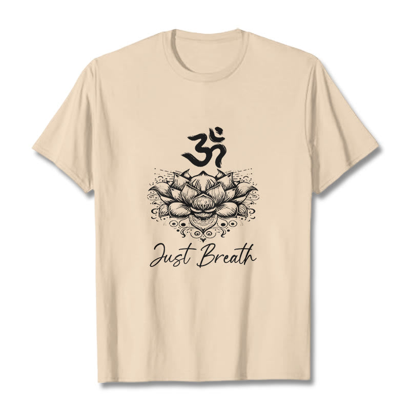 Buddha Stonesカジュアルオームシンボル蓮の花柄コットンTシャツ - ビスク - 2XL - image 10