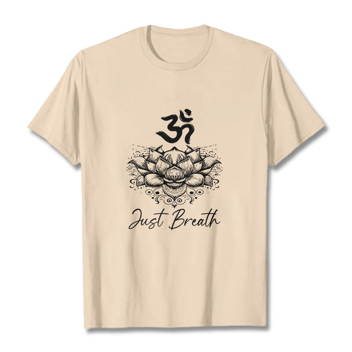 Buddha Stonesカジュアルオームシンボル蓮の花柄コットンTシャツ - ビスク - 2XL - image 10