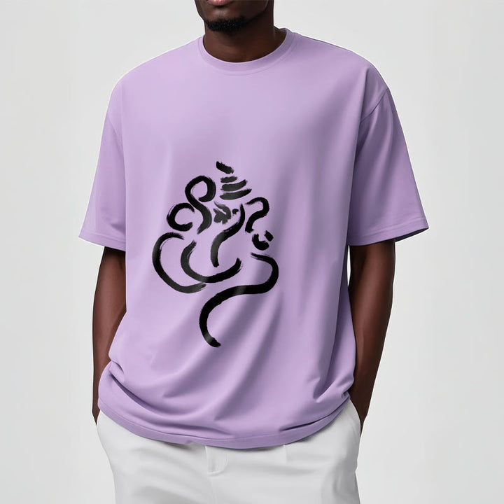 Buddha Stonesカジュアルガネーシャ柄コットンTシャツ - image 17