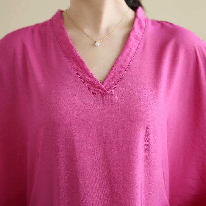 Buddha Stonesレトロ カジュアル 無地 長袖 コットンリネン マキシドレス ポケット付き - image 28