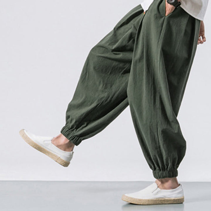 Buddha Stonesカジュアル スポーツ メンズ 無地 コットン ドローストリング パンツ ポケット付き - image 19