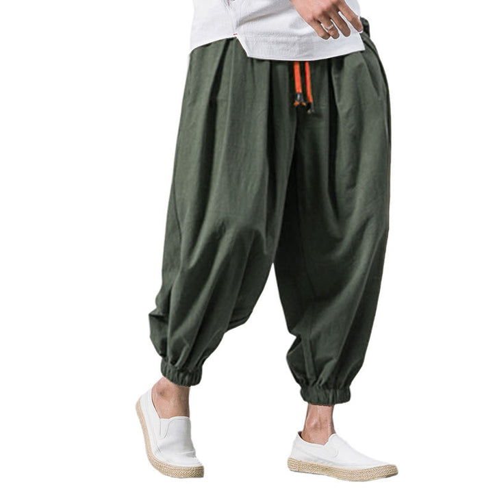 Buddha Stonesカジュアル スポーツ メンズ 無地 コットン ドローストリング パンツ ポケット付き - image 23