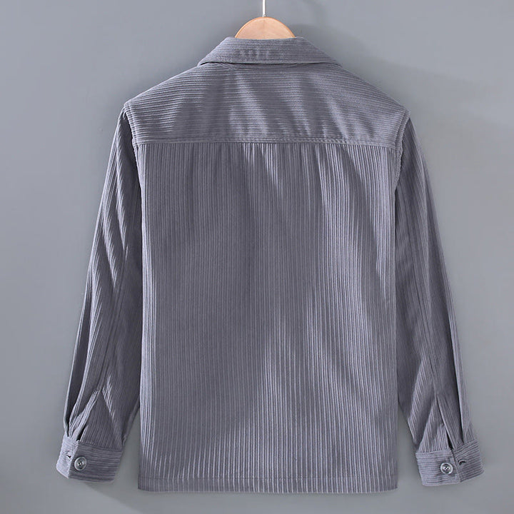 Buddha Stones秋ラペルデザイン 長袖ボタン付きメンズジャケット ポケット付き - image 1