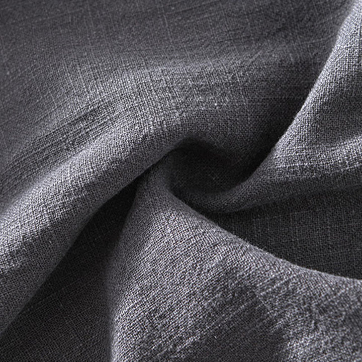 Buddha Stones通勤用 無地 シンプル ボタンデザイン メンズ 長袖 ラミー リネン ジャケット ポケット付き - image 15