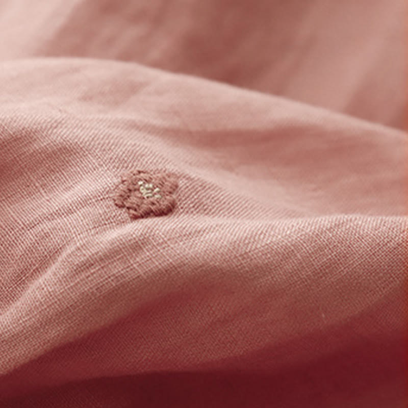 Buddha Stonesカジュアル刺繍花びらレディースコットンリネン7-8丈ハーレムパンツ ポケット付き - image 14