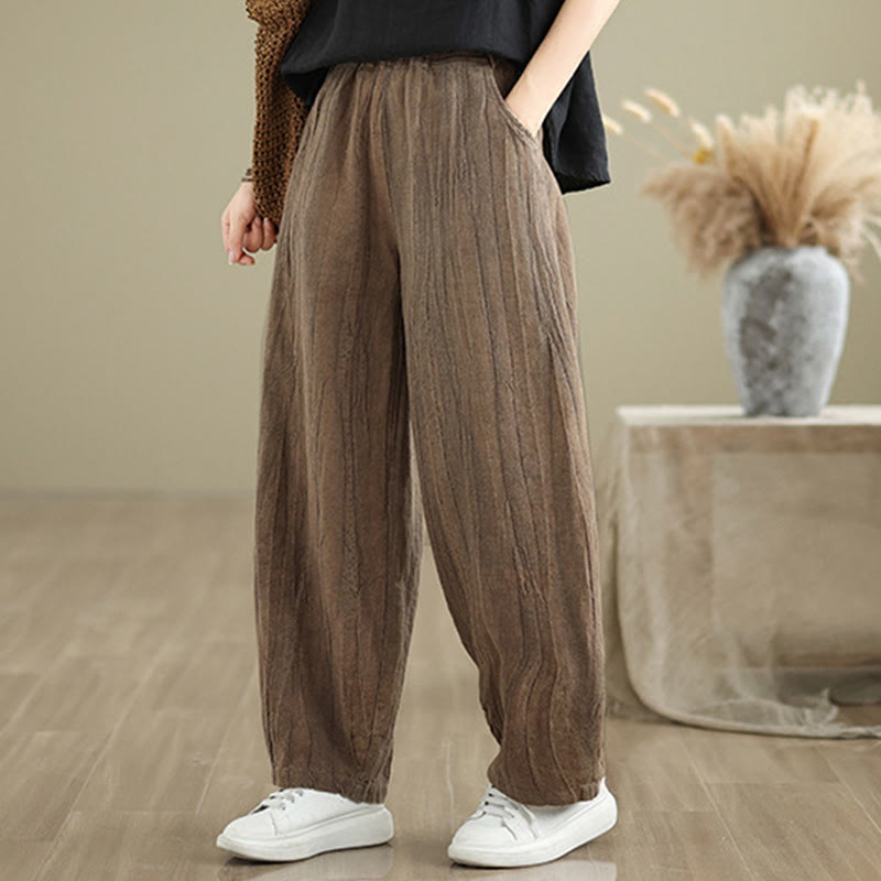 Buddha Stonesカジュアル 無地 レディース ハーレムパンツ ポケット付き - image 9