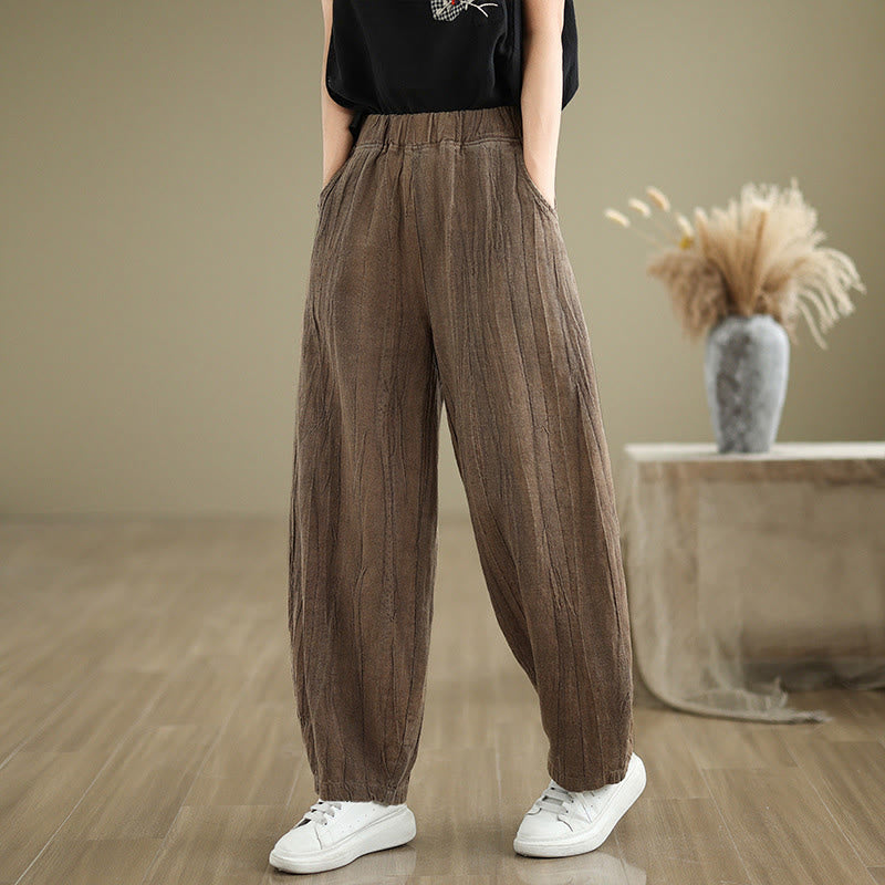 Buddha Stonesカジュアル 無地 レディース ハーレムパンツ ポケット付き - image 12