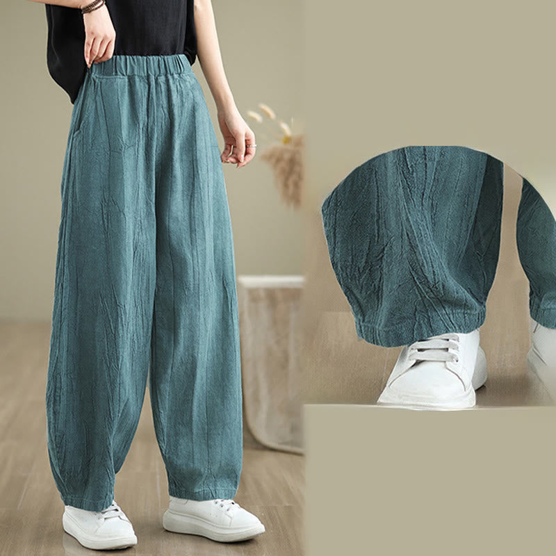 Buddha Stonesカジュアル 無地 レディース ハーレムパンツ ポケット付き - image 17