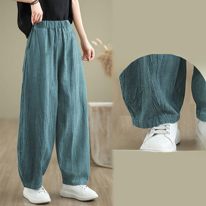Buddha Stonesカジュアル 無地 レディース ハーレムパンツ ポケット付き - image 17
