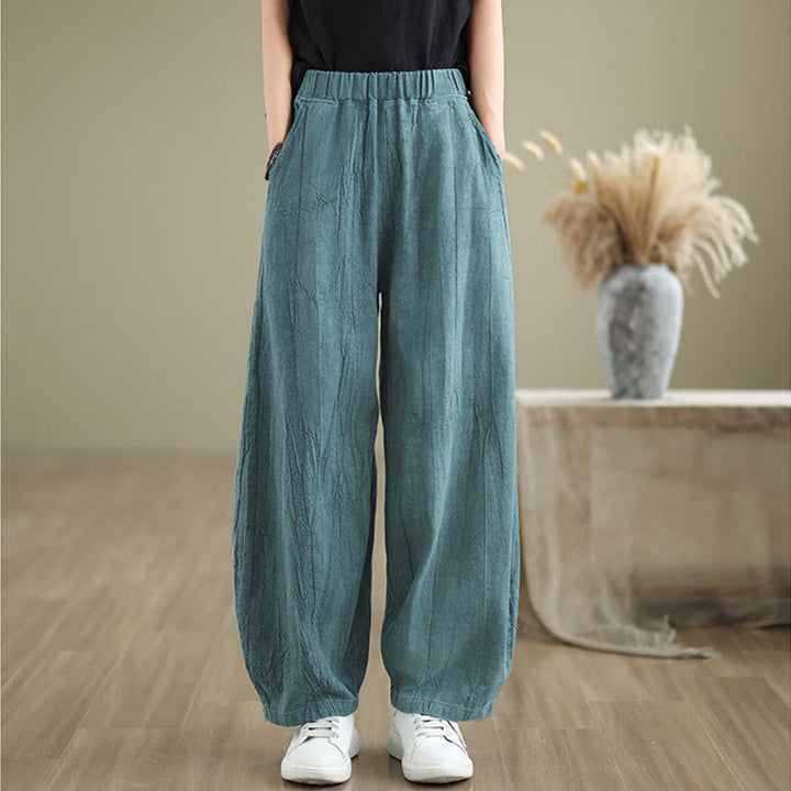Buddha Stonesカジュアル 無地 レディース ハーレムパンツ ポケット付き - image 18
